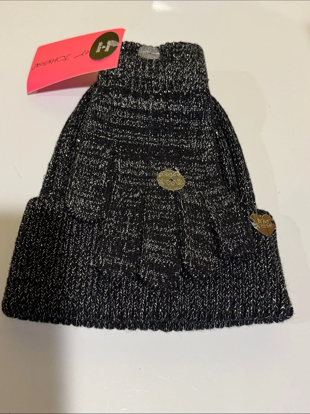 NWT Betsey Johnson set of beanie & gloves.